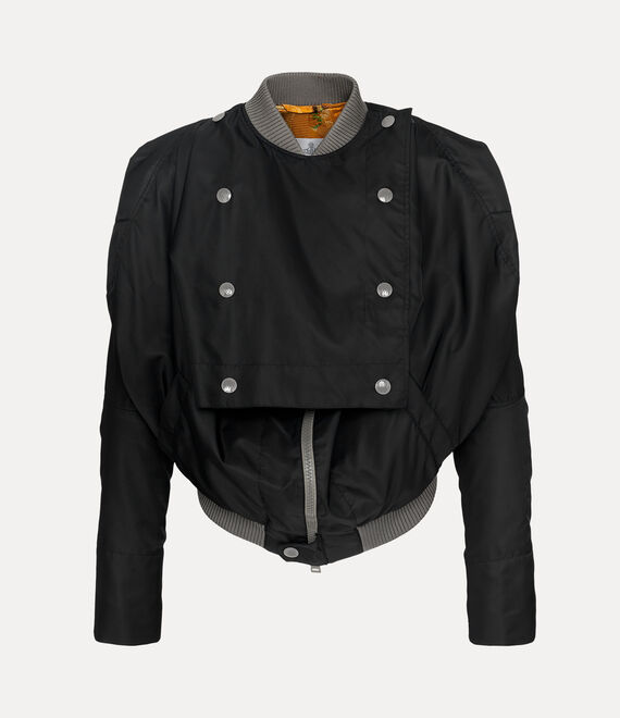 Vivienne Westwood Double Breasted Pourpoint Bomber in BLACK